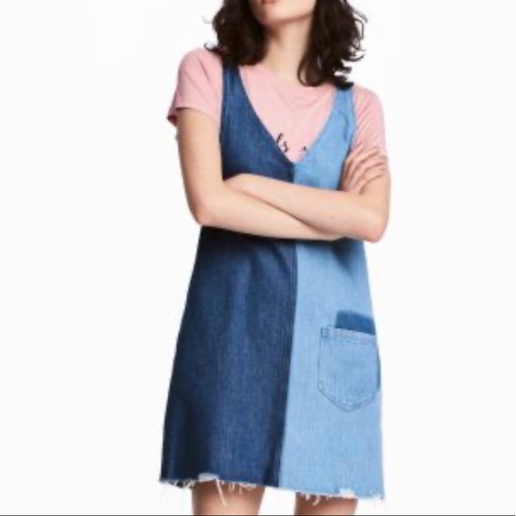 h and m denim dress